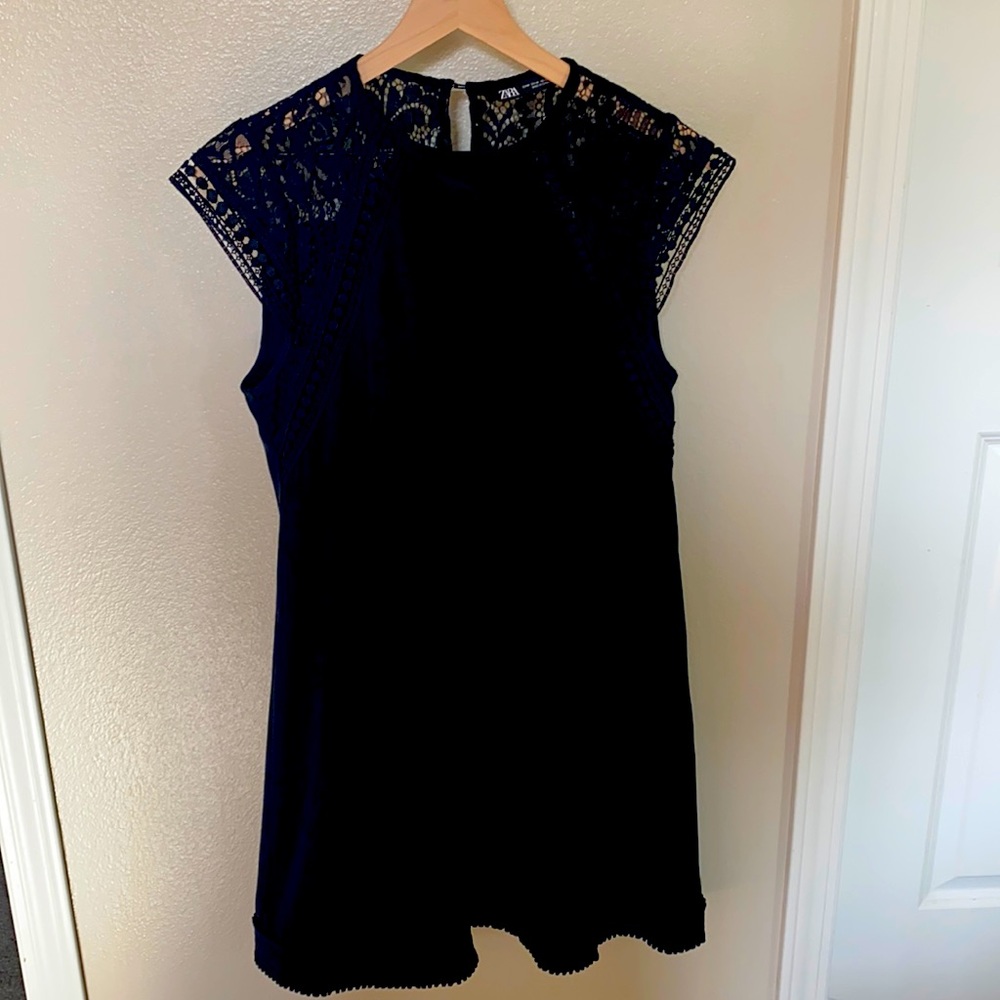 Zara black lace dress